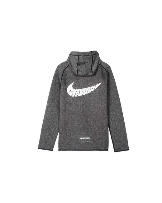 Nike Gray X Gyakusou Crossover Sports Hooded Casual Long Sleeves Knit for men