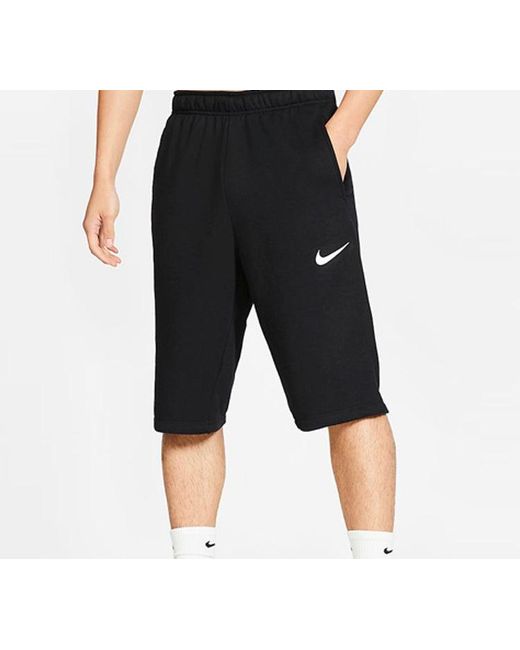 Nike Black Dri-Fit Knit Training Quick Dry Shorts for men