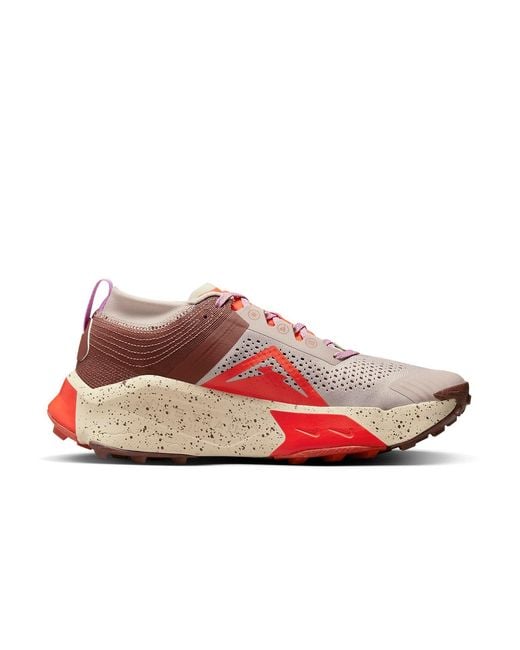 Nike Red Zoomx Zegama Trail 'Diffused Taupe Dark Pony Sand Drift Picante' for men
