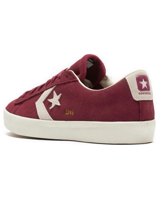 Converse Red Cons Pro Leather Vulc Pro Suede Low 'Cherry Vision' for men