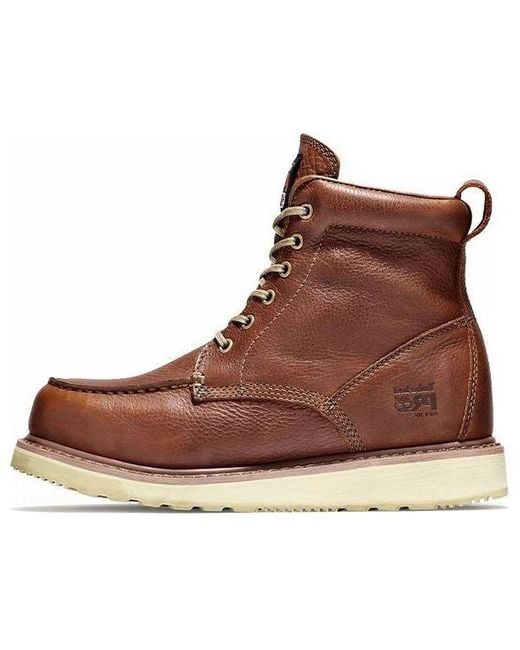 Timberland Brown Wedge Inch Work Boots for men