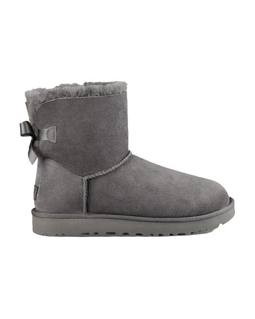 Ugg Gray (Wmns) Mini Bailey Bow Ii Boot Snow Boots