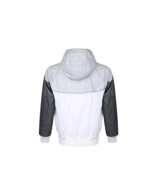 Nike Blue Sports Windproof Colorblock Hooded Jacket for men