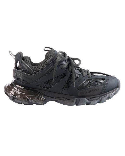 Balenciaga Black Track Clear Sole Low-top Nylon Sports Shoes