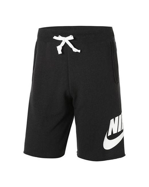 Nike Black Lacing Breathable Logo Sports Shorts for men