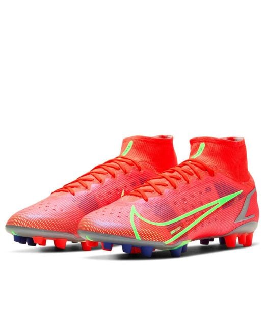 Nike Red Mercurial Superfly 8 Elite Ag Artificial Grass Neon' for men