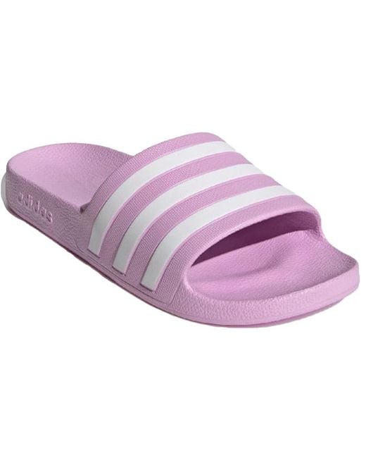 Adidas Purple (Wmns) Adilette Adilette Aqua Slide 'Clear Lilac'