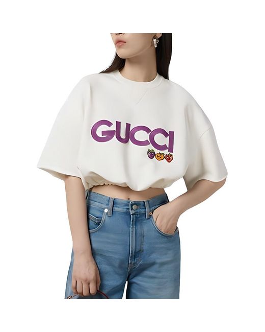 Gucci Pink Cotton Jersey Sweatshirt With Patch