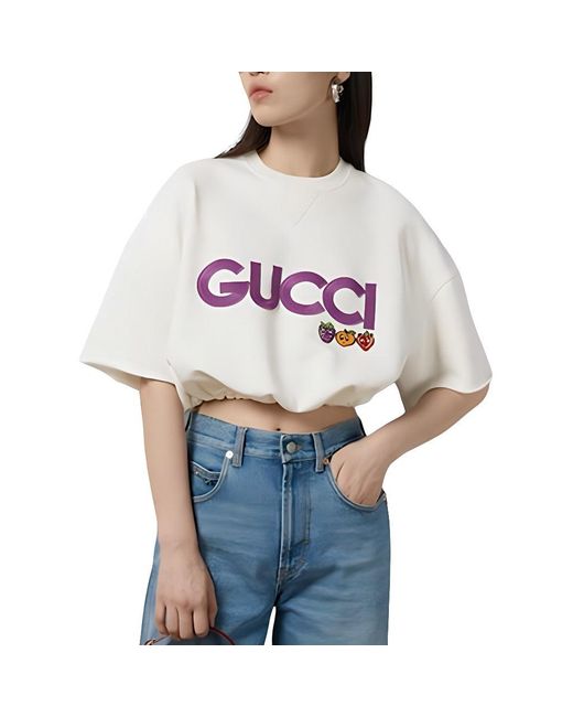 Gucci Pink (Wmns) Cotton Jersey Sweatshirt With Patch 'Off'