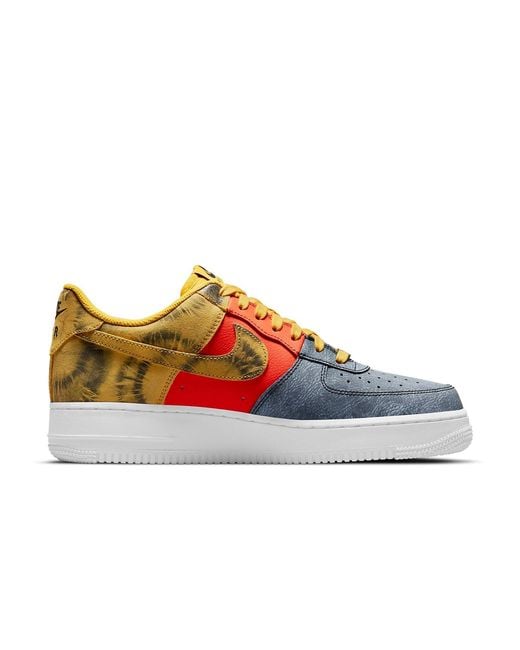 Nike Orange Air Force 1 '07 Lv8 'Dark Sulphur Tie-Dye' for men