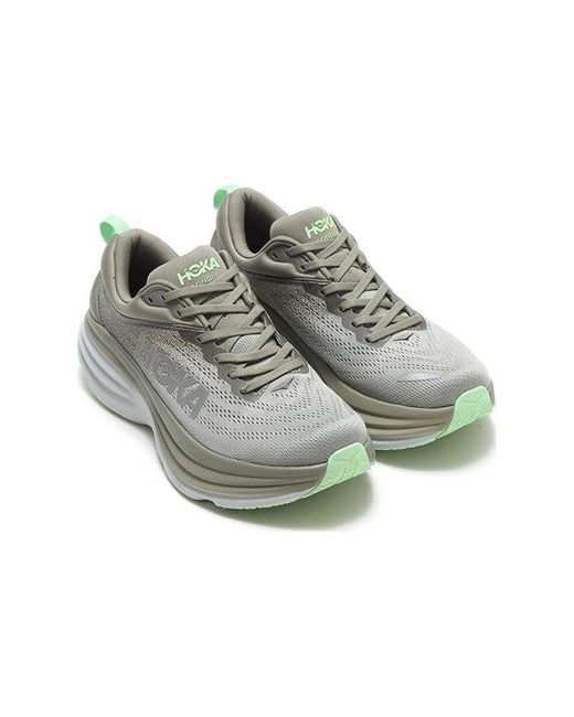 Hoka One One Gray Bondi 8 'Sharkskin Harbor Mist' for men