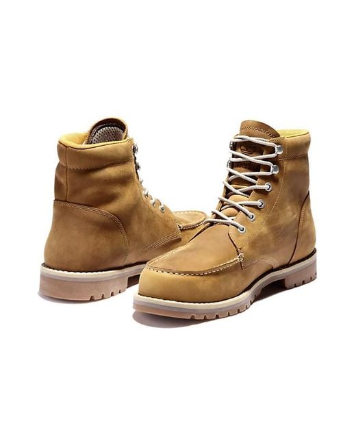 Timberland Brown Redwood Falls Waterproof Moc-Toe Boot 'Wheat Full-Grain' for men