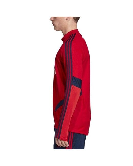 Adidas Red Afc Tr Top Arsenal Soccer/Football Training Sports Round Neck Pullover for men