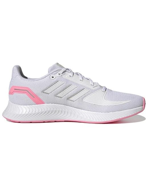 Adidas White (Wmns) Run Falcon 20 Wear-Resistant Breathable