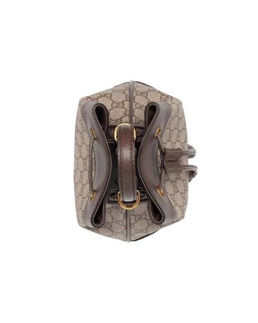 Gucci Brown Small Ophidia Bucket Bag