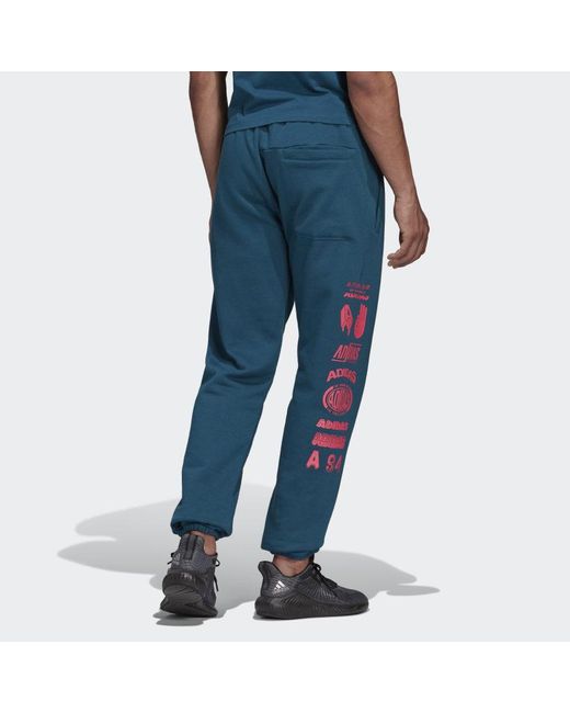 Adidas Blue Logo Sweatpants '' for men