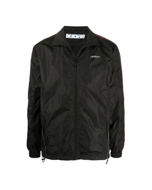 Off-White c/o Virgil Abloh Black Fw20 Logo Printing Jacket for men