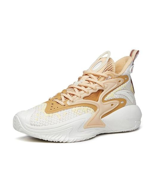 Anta Metallic Shock The Game 5.0 Crazy Tide 3.0 High Basketball Shoes Tan' for men