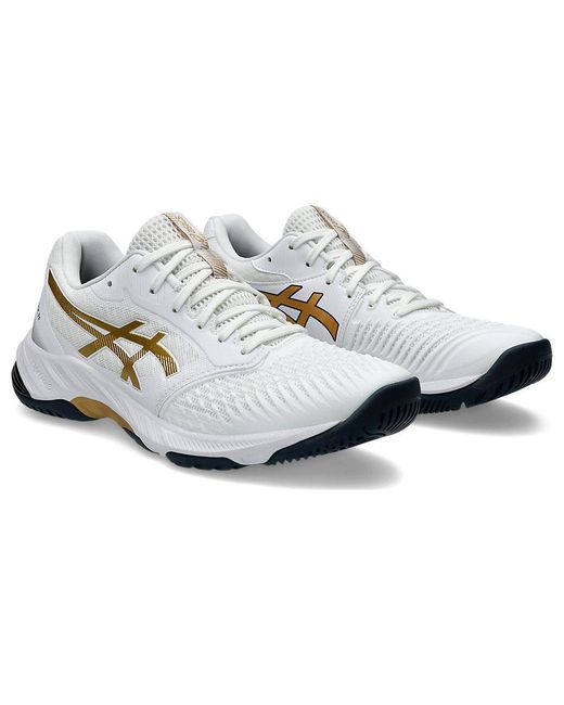 Asics White Netburner Ballistic Ff 3 Pure' for men
