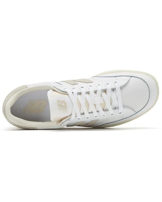 New Balance White Pro Court Sneakers for men