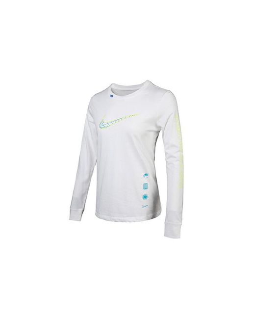 Nike Blue (Wmns) Sportswear Round Neck Long Sleeves Casual