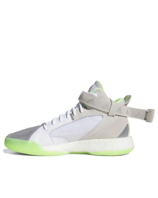Adidas White Posterize Vintage Basketball Shoes for men