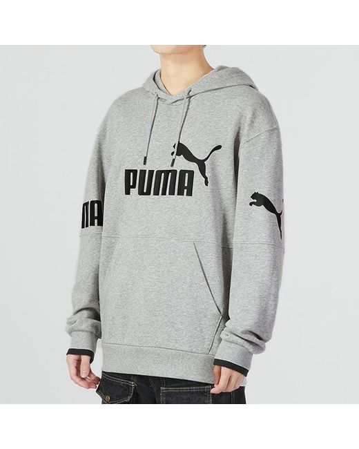 PUMA Gray Power Training Hoodie for men