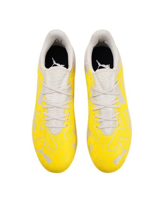 PUMA Yellow Future Play Mg Comfort Lightweight Cleats for men