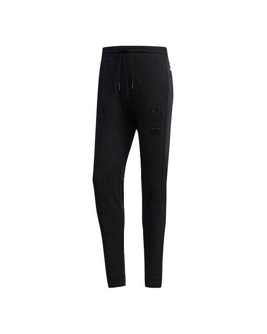 Adidas Black Neo M Sw Tp Lacing Slim Fit Sports Long Pants for men