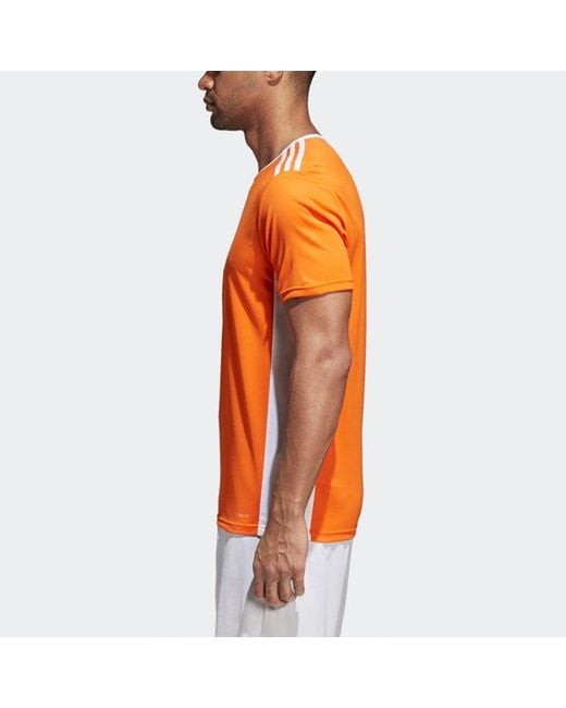 Adidas Orange Entrada 18 Jsy Casual Sports Soccer for men