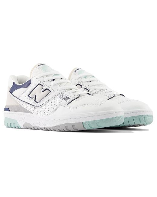 New Balance White 550 Winter Fog' for men