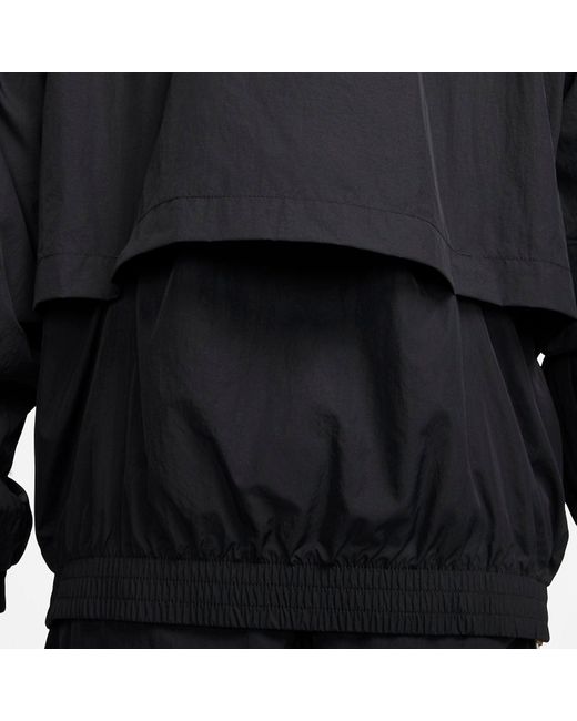 Nike Black Solo Swoosh Woven Track Jackets for men