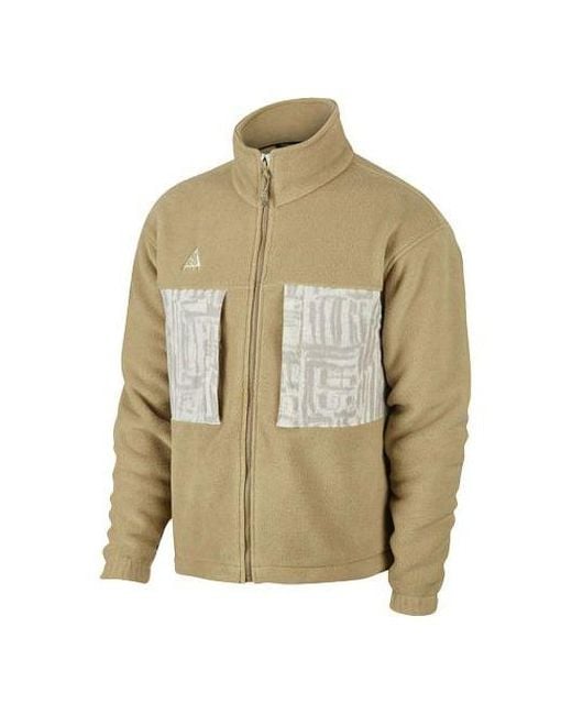 Nike Green Acg Splicing Polar Fleece Jacket for men