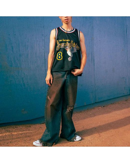 Drew House Black Hummingbirds Cropped Basketball Jersey for men