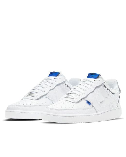 Nike Air Jordan Court Vision Low Se 'white Metallic Silver'