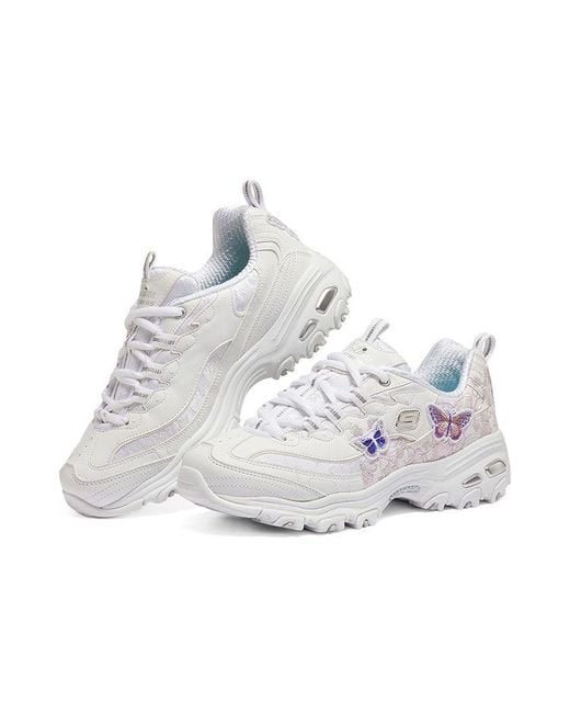 Skechers White (Wmns) Dlites Butterfly'