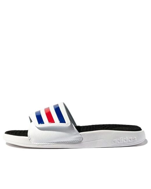 adidas Adissage Tnd Velcro Soft Sole Cozy Sports Slippers White Blue for  Men | Lyst