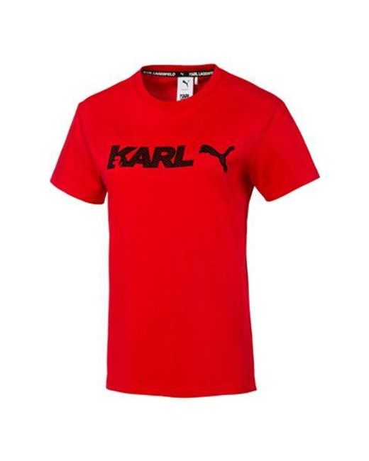 PUMA Red (Wmns) X Karl Lagerfeld Fendi Crossover Short Sleeve
