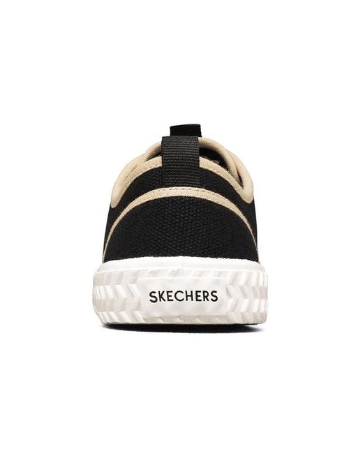 Skechers Black (Wmns) Street Trax Low-Top Canvas Shoes
