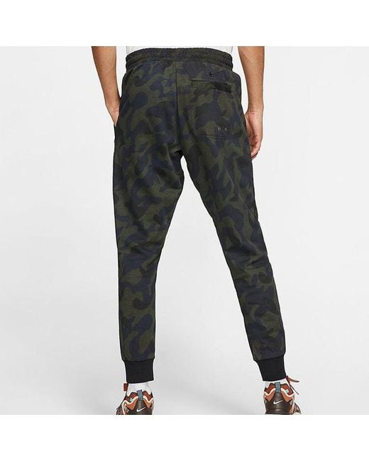 Nike Black Camouflage Knit Stay Warm Bundle Feet Sports Long Pants for men