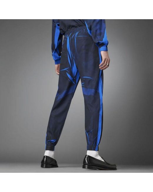 Adidas Blue Originals X Version Crossover Ss22 Casual Colorblock Splicing Logo Sports Pants for men