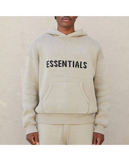 Fear Of God Gray Fw21 Knit Hoodie 'Pistachio' for men