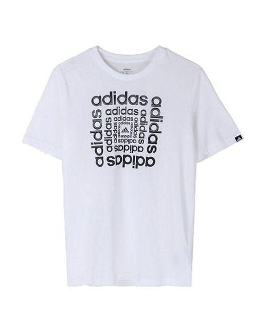 Adidas White Hyprrl Slgn T Sports Training Short-Sleeve Tee for men