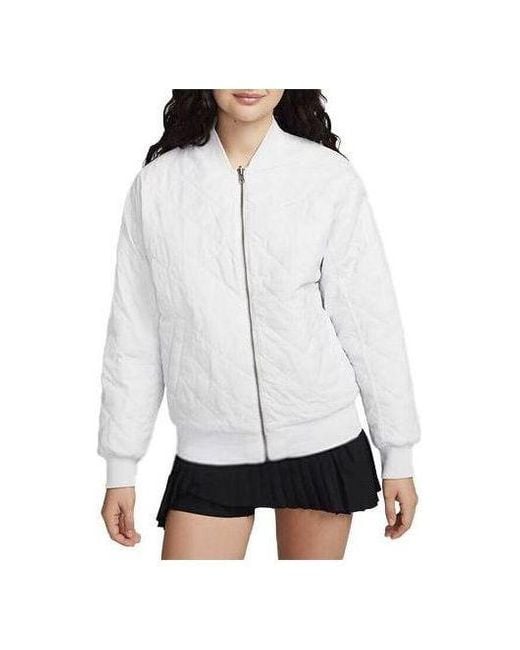 Nike White (Wmns) Reversible Varsity Bomber Jacket