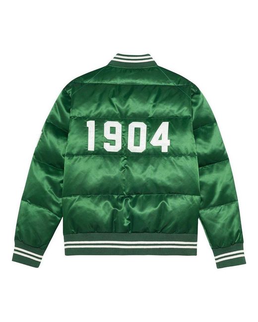 Mitchell & Ness Green Down Jacket for men
