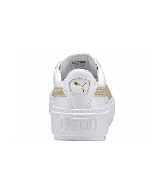 PUMA White (Wmns) Platform Trace Varsity'