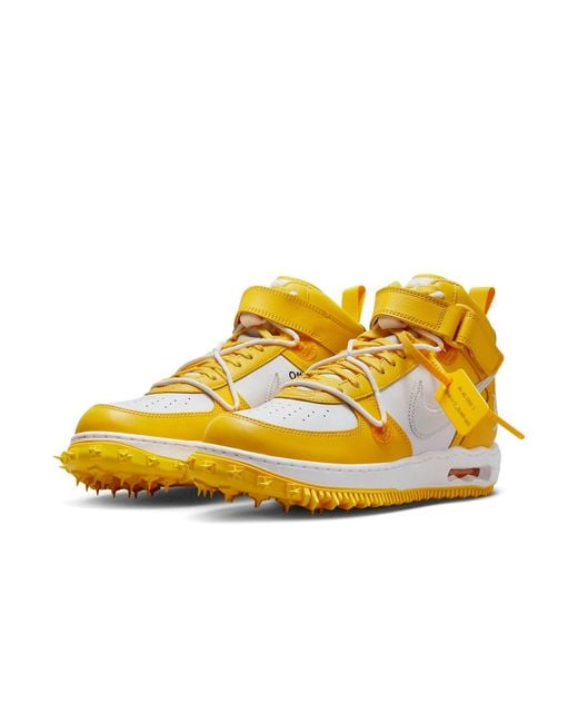 Nike Yellow Air Force 1 Mid X Off for men
