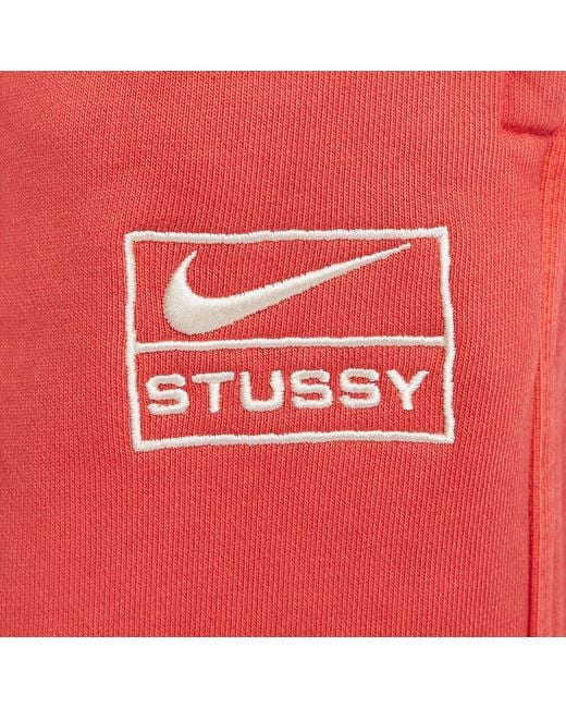 Nike Red X Stussy Pigment Dyed Sweatpants 'Habanero' for men