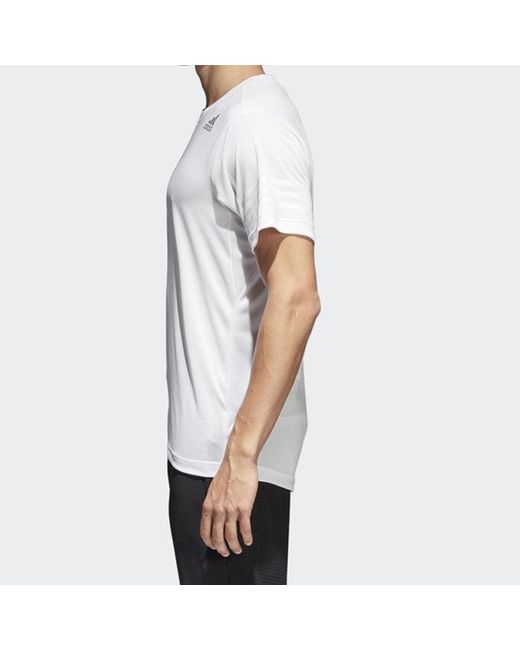Adidas White Sports Gym Round Neck Short Sleeve for men