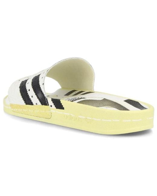 Adidas Yellow Adilette Slides 'Superstar' for men